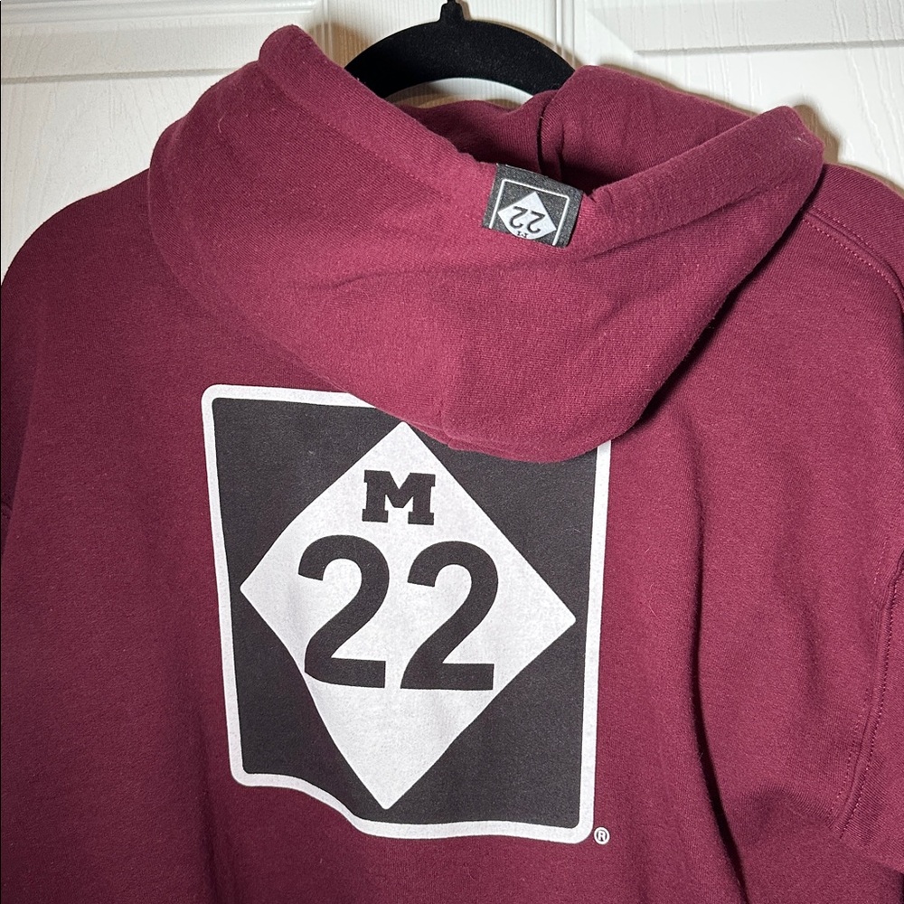 M22 Burgundy Hoodie - Picture 4 of 4